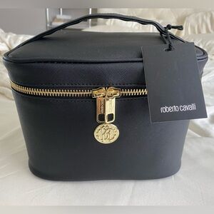 ROBERTO CAVALLI GOLD TONE TRAIN CASE